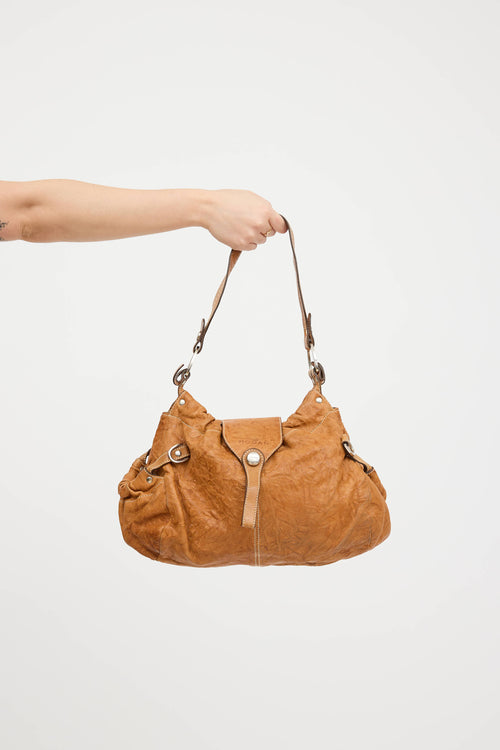 Leather Distressed Shoulder Bag