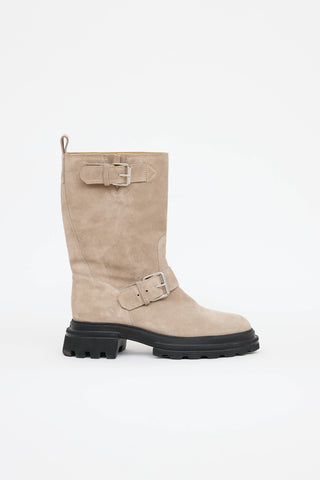 Hogan Suede Buckle Boot