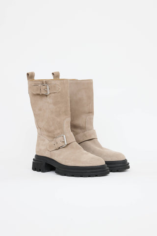Hogan Suede Buckle Boot