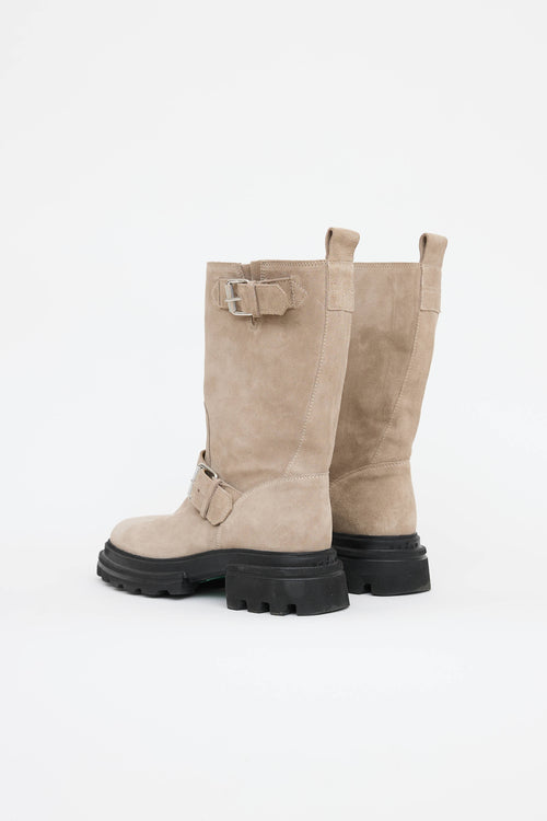 Hogan Suede Buckle Boot