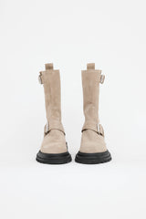 Hogan Suede Buckle Boot
