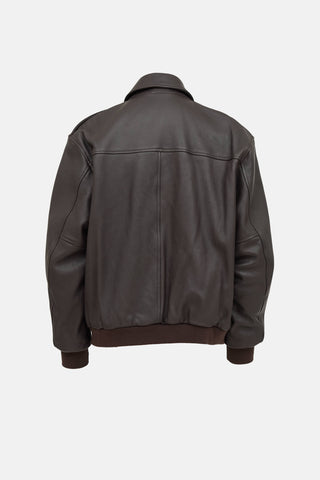 Leather Bomber Jacket