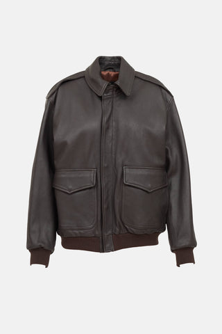 Leather Bomber Jacket