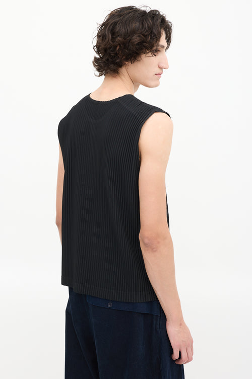 Homme Plissé Issey Miyake Black Pleated Tank Top