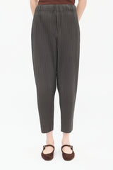 Homme Plissé Issey Miyake Dark Grey Pleated Drop Seat Trouser