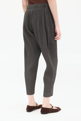Homme Plissé Issey Miyake Dark Grey Pleated Drop Seat Trouser