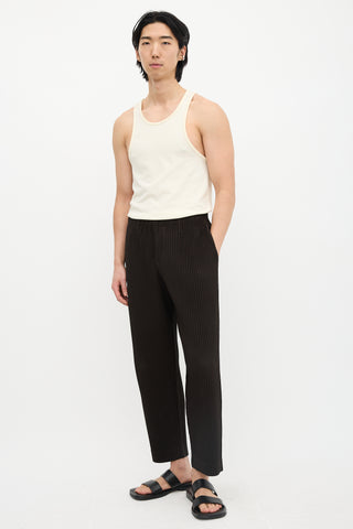 Homme Plissé Issey Miyake Pleated Straight Leg Trouser