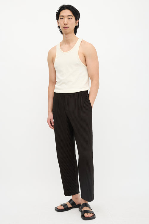 Homme Plissé Issey Miyake Pleated Straight Leg Trouser