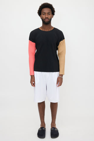 Homme Plissé Issey Miyake Plissé Colour Block Top