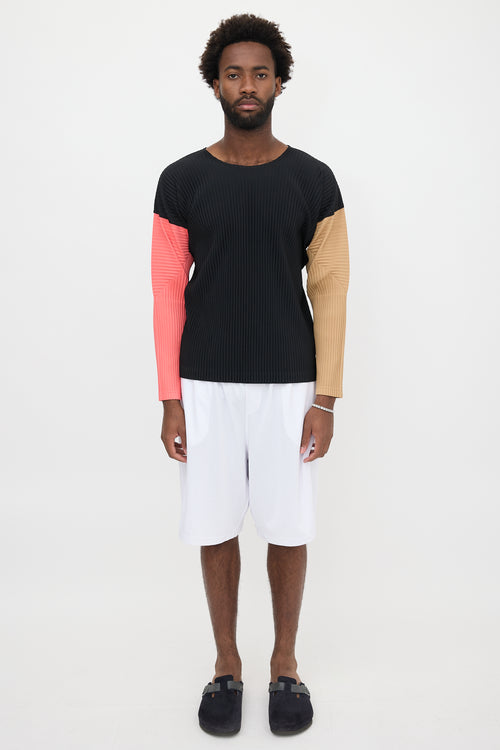 Homme Plissé Issey Miyake Plissé Colour Block Top