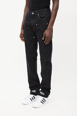 Hood By Air Black Layered Logo Jeans