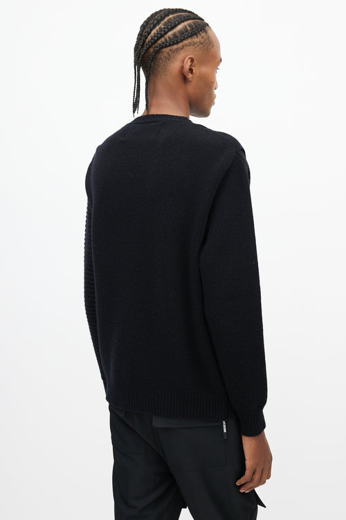 Hood By Air Black Ribbed Overlay Sweater