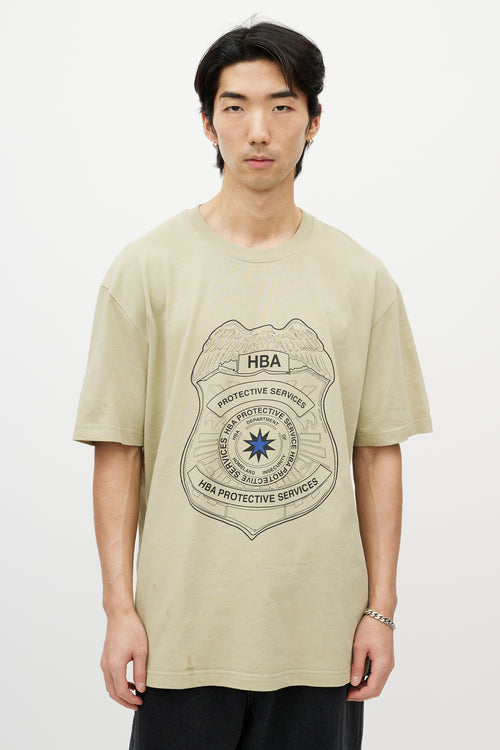 Hood By Air Green & Multicolour Protective Services T-Shirt
