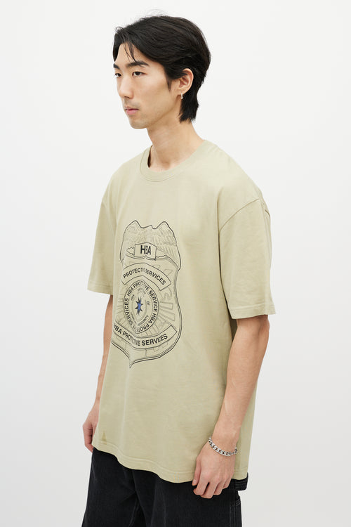 Hood By Air Green & Multicolour Protective Services T-Shirt