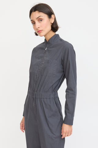 Horses Atelier Black Cotton One Pocket Zip Jumpsuit