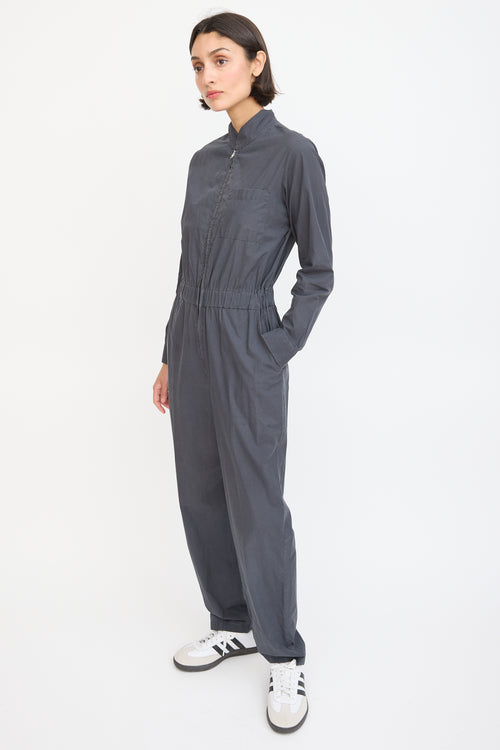 Horses Atelier Black Cotton One Pocket Zip Jumpsuit