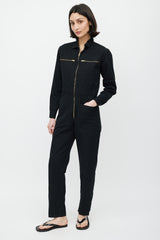 Horses Atelier Black & Gold Zip Jumpsuit