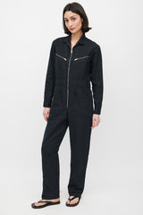 Horses Atelier Black & Gold Zip Jumpsuit