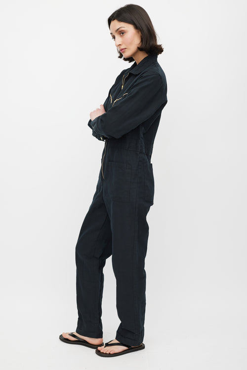 Horses Atelier Black & Gold Zip Jumpsuit