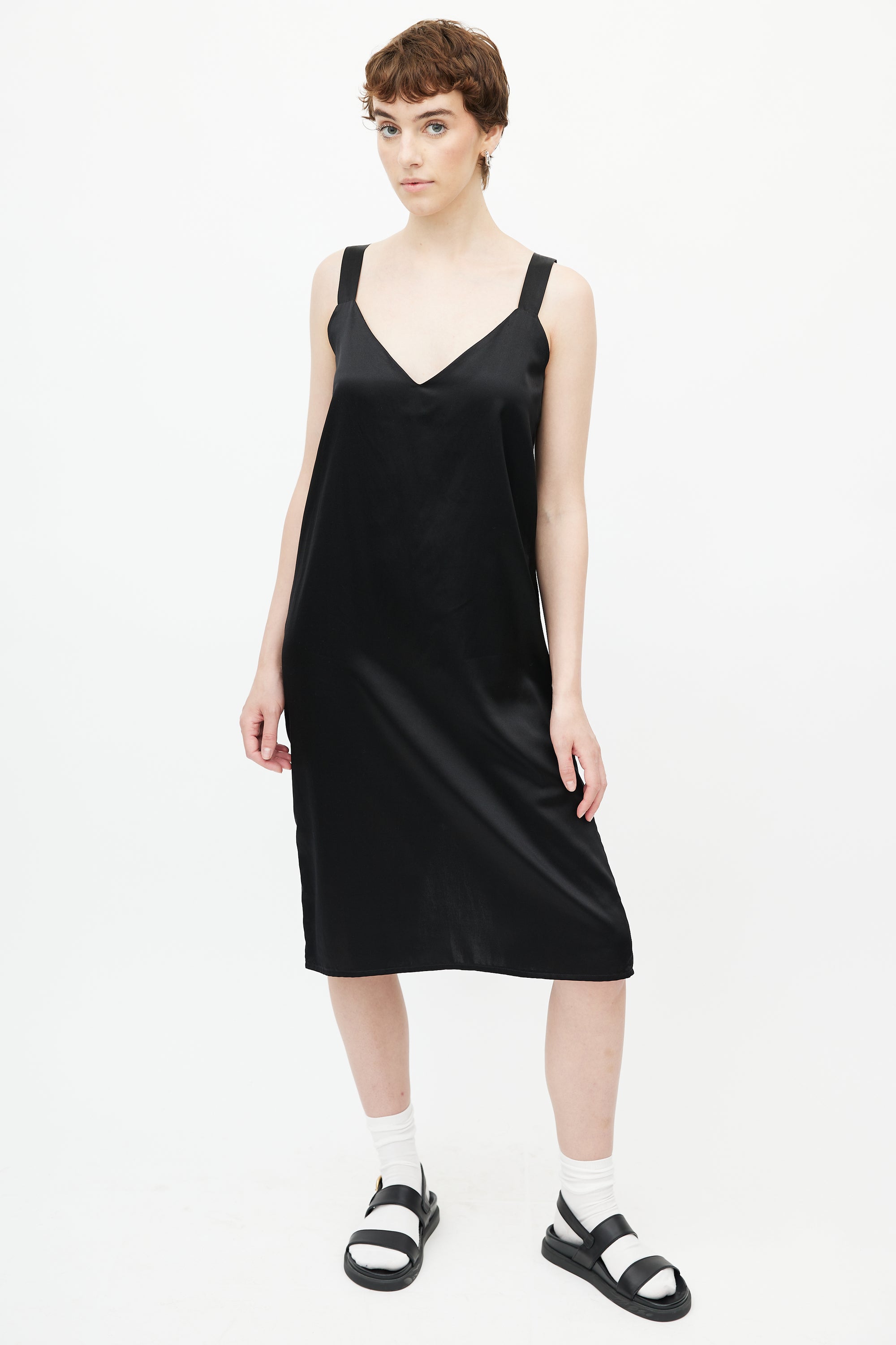 Horses Atelier // Black Silk Midi Dress – VSP Consignment