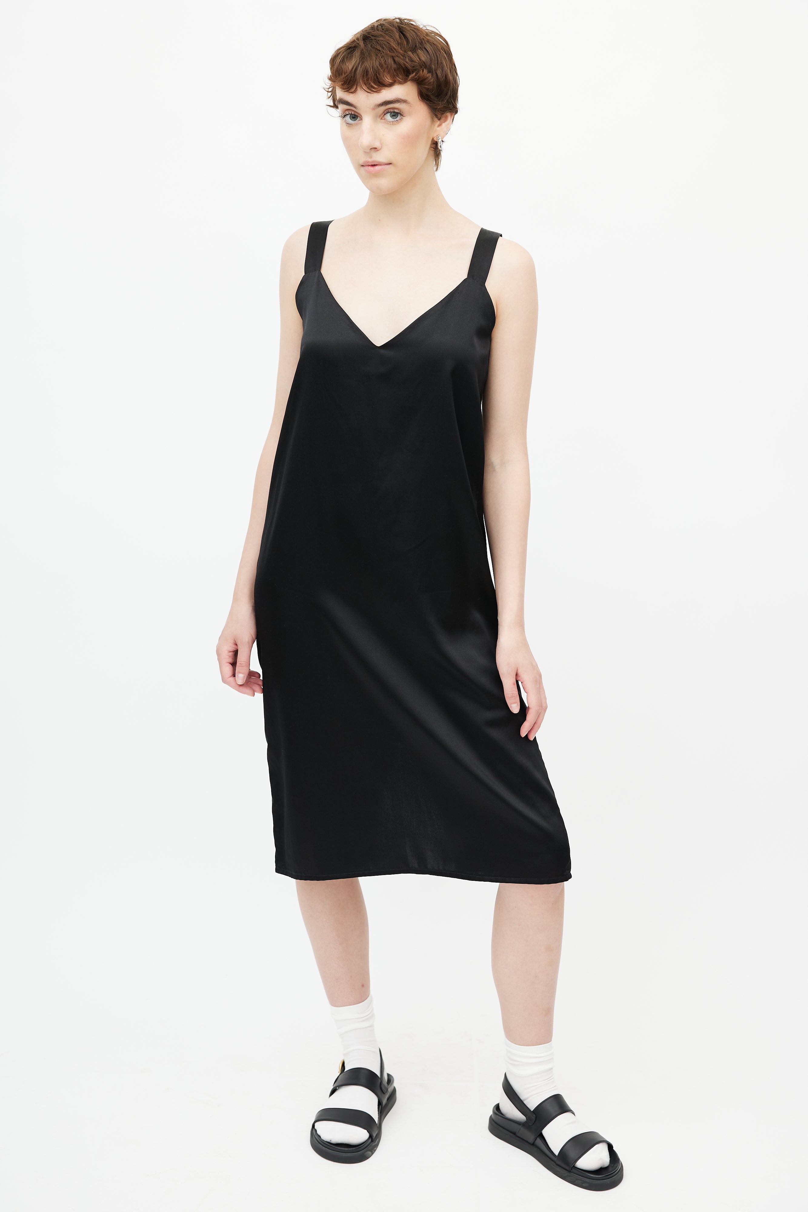 Horses Atelier // Black Silk Midi Dress – VSP Consignment