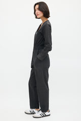 Horses Atelier Black V-Neck Zip Jumpsuit