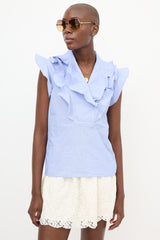 Horses Atelier Crossover Ruffle Blouse