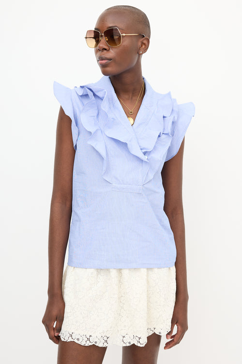 Horses Atelier Crossover Ruffle Blouse