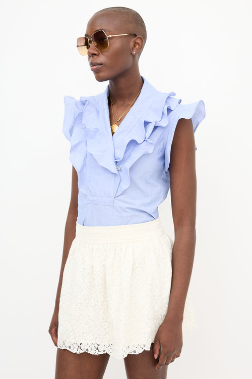 Horses Atelier Crossover Ruffle Blouse