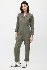 Horses Atelier Green Cargo Collared Jumpsuit