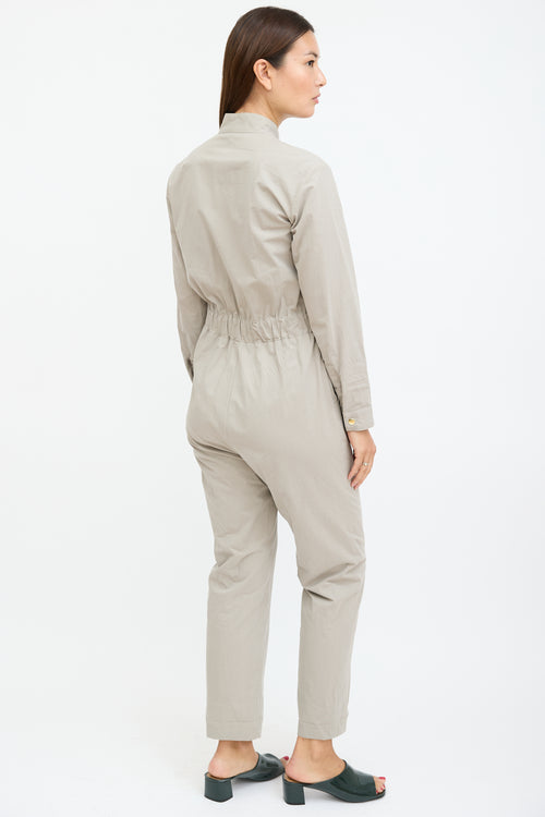 Grey & Gold Zip Jumpsuit