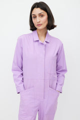 Horses Atelier Light Purple Cotton Three Pocket Jumpsuit