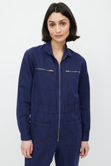 Horses Atelier Navy & Gold Zip Jumpsuit
