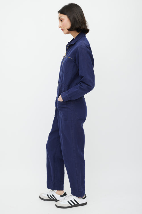 Horses Atelier Navy & Gold Zip Jumpsuit