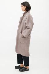 Horses Atelier Purple Wool Open Coat