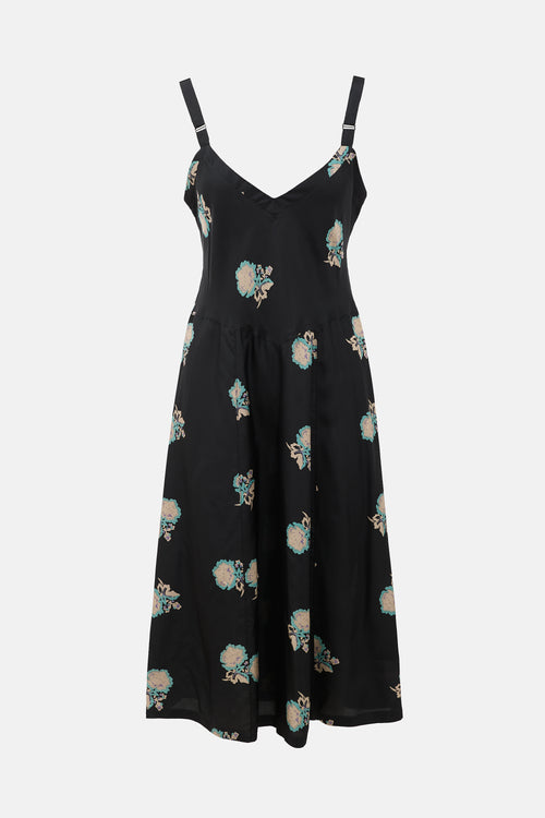 Horses Atelier Silk Floral Slip Dress