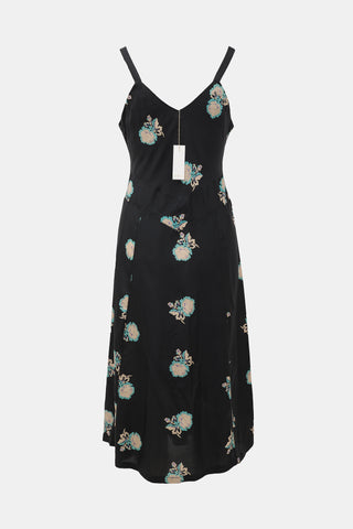 Horses Atelier Silk Floral Slip Dress