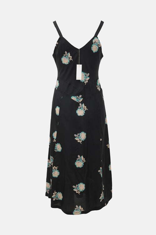 Horses Atelier Silk Floral Slip Dress