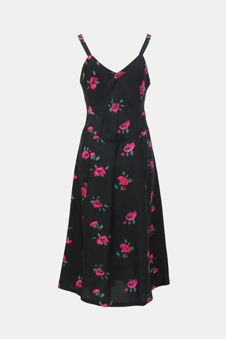 Horses Atelier Silk Floral Slip Dress