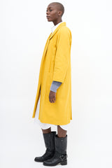 Horses Atelier Yellow Open Front Mid Length Coat