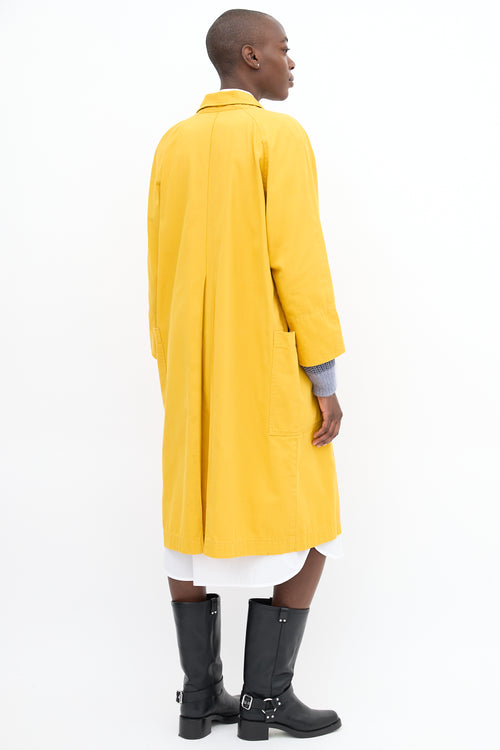 Horses Atelier Yellow Open Front Mid Length Coat