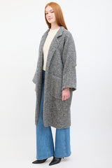 Horses Atelier Black & White Chevron Wool Coat