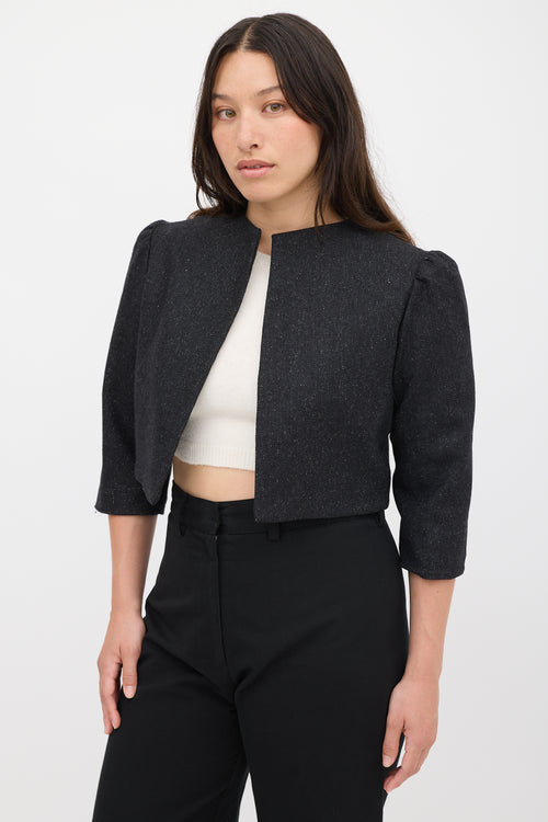 Horses Atelier Black Wool Romy Three Quarter Sleeve Jacket