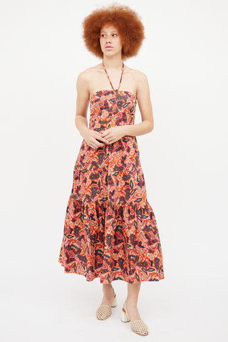 House of Harlow Red Paisley Dress