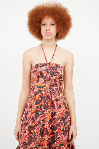 House of Harlow Red Paisley Dress