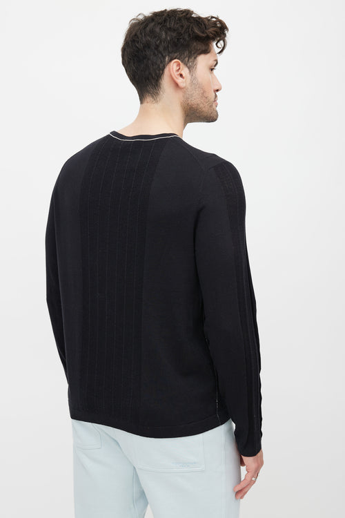 Hugo Boss Black Ribbed Knit Sweater