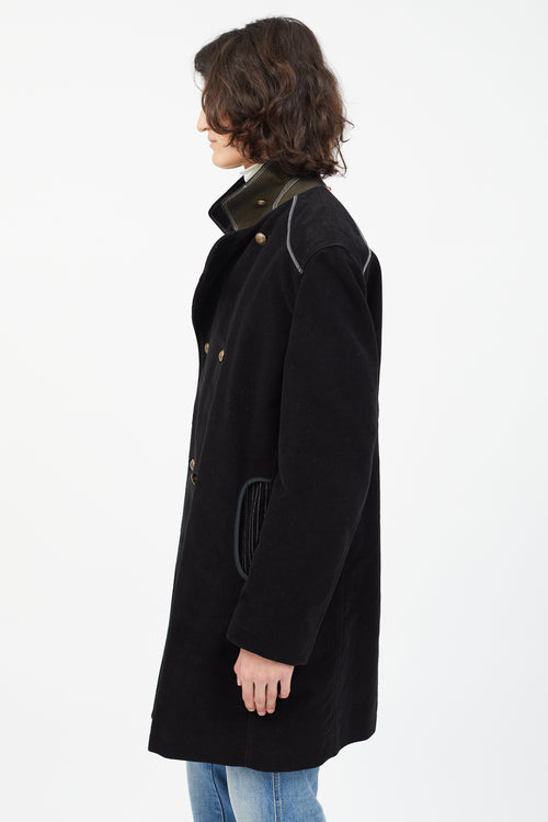 Hugo Boss Black Suede Double Breasted Coat