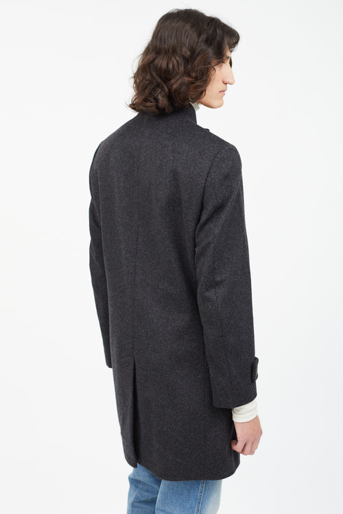 Hugo Boss Dark Grey Wool Coat