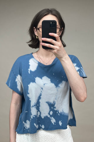 Blue Bleached T-Shirt