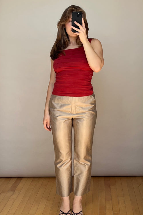 Gold Silk Trouser